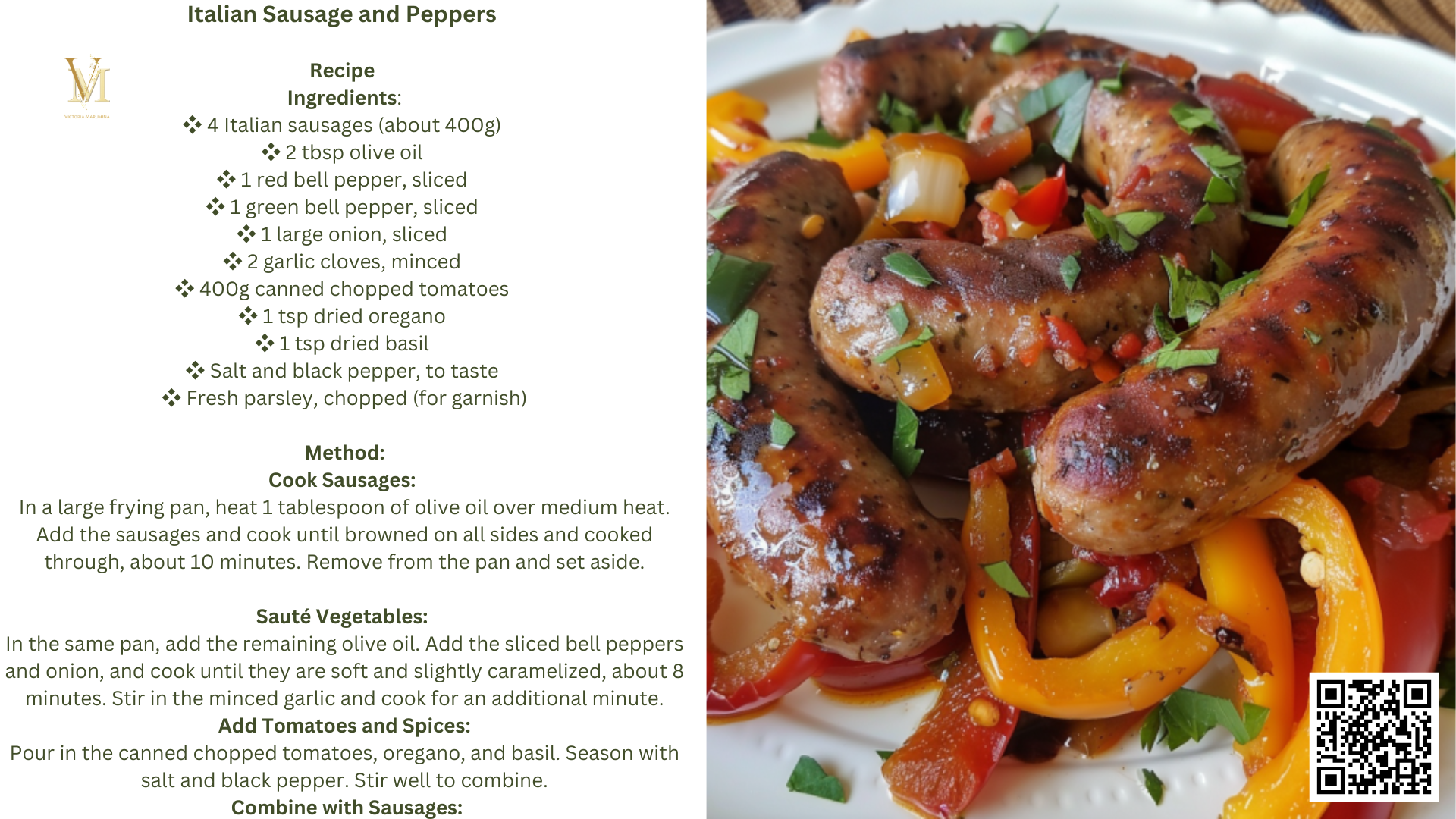 Italian Sausage and Peppers: 6th NFT in Mediterranean Delights Book Collection https//www.vmtcoin.com